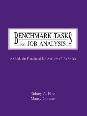 cover image of Benchmark Tasks for Job Analysis